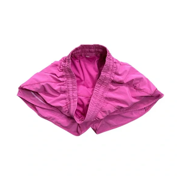 Lululemon Hotty Hot Short II Long 4" Lined Pink Highlight Size 8 Running Gym - Picture 5 of 7